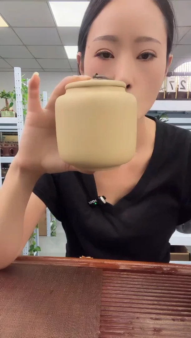 宜兴原矿紫砂全手工盖杯