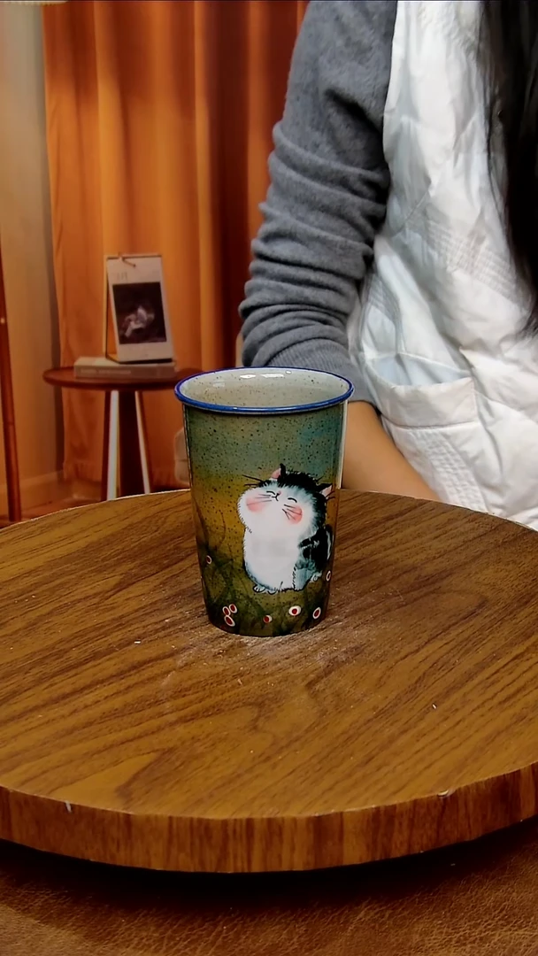 杯子陶景德镇手工手绘釉下彩陶瓷