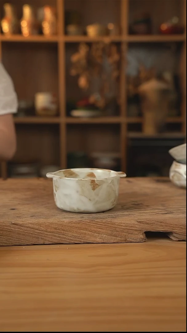 粉影系列的双耳早餐碗1个