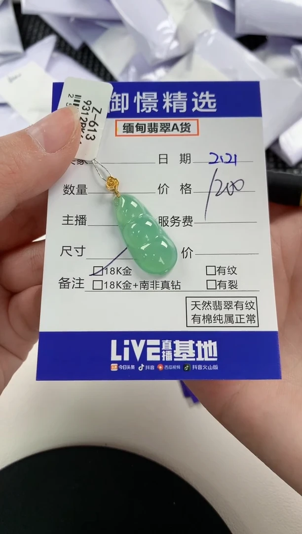【闪购商品】翡翠颈饰18K金镶嵌63       