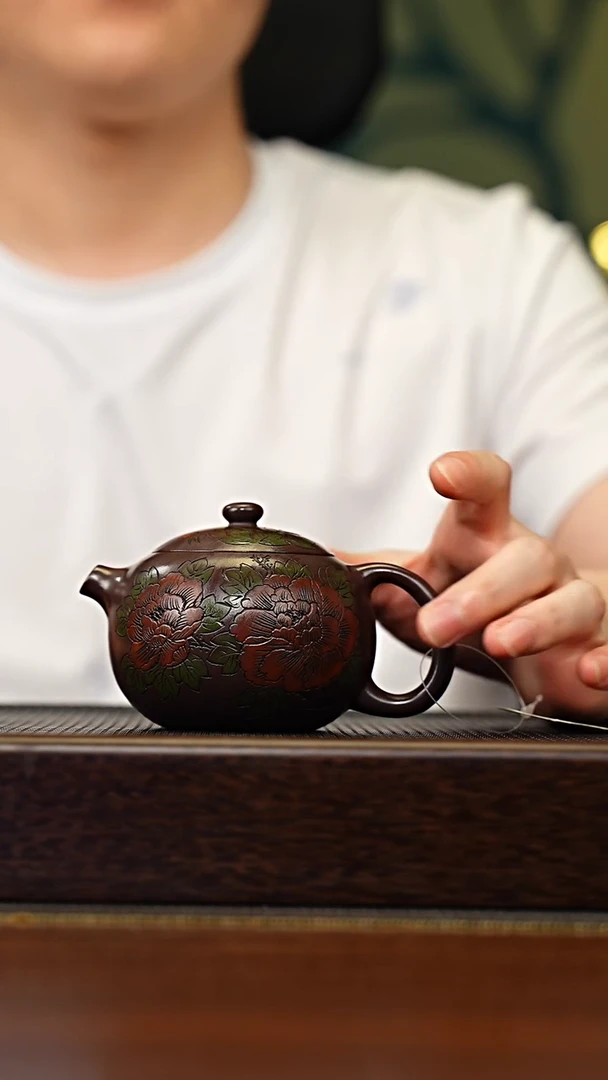 茶壶紫砂宜兴原矿 手工 紫砂壶容量220CC