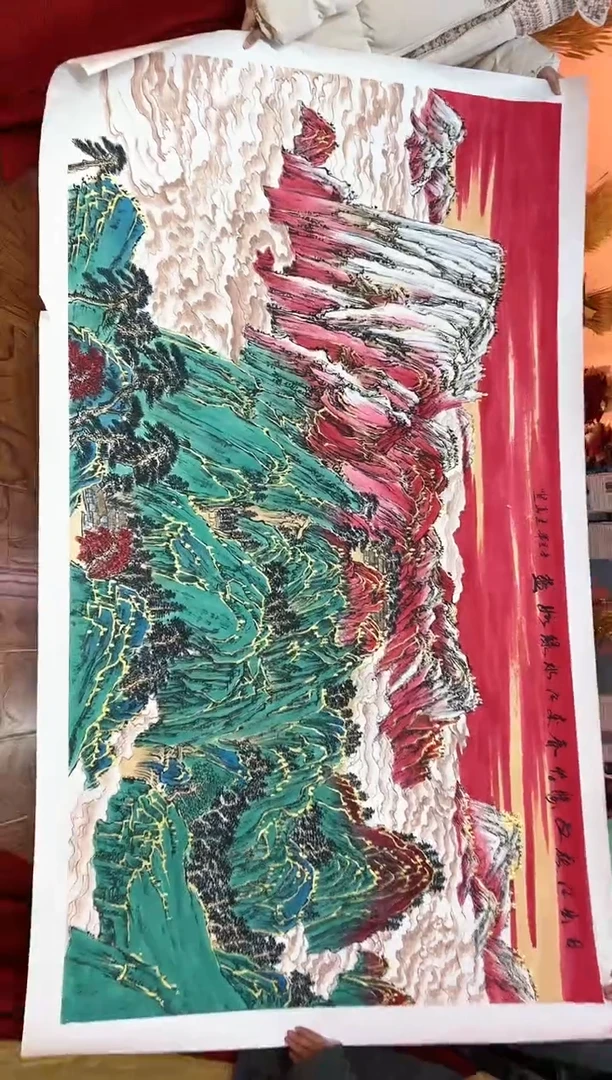【闪购商品】国画周建真老师绘画作品带书19-133
