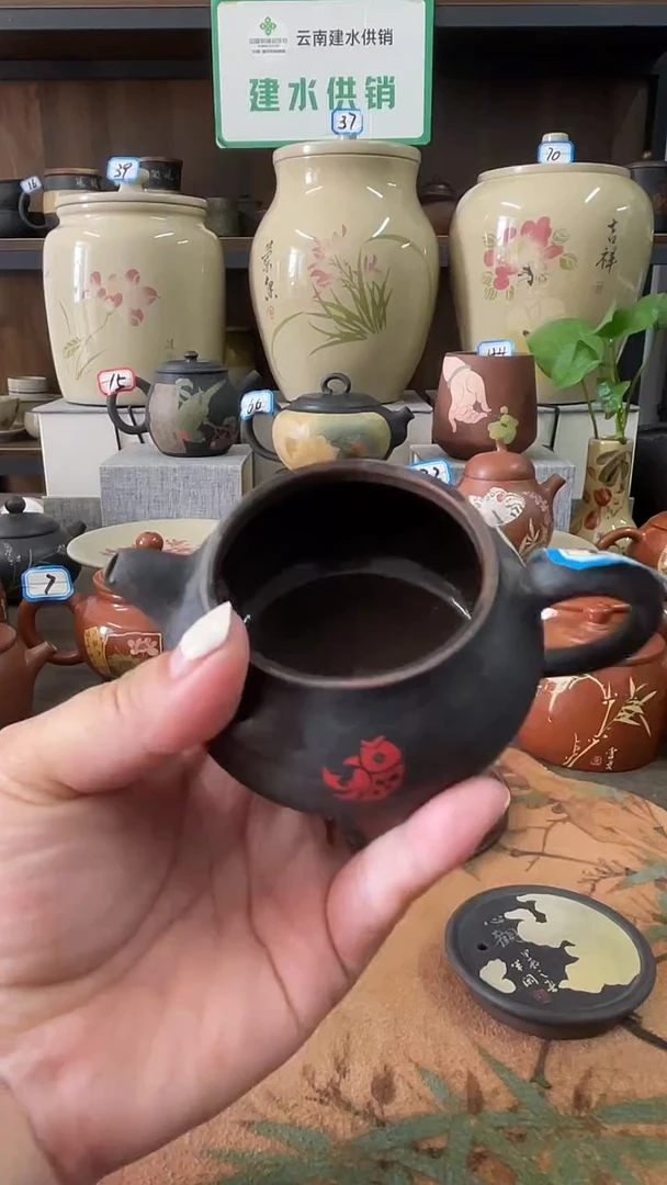 广****粉建水紫陶重工壶