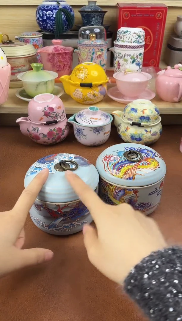 陶陶瓷茶具摆件旅行套组