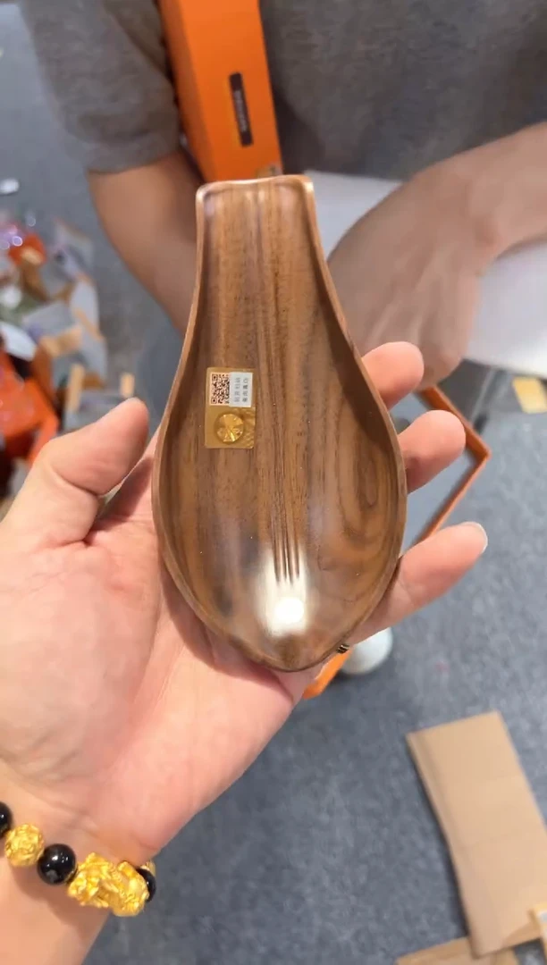 禾器福禄茶则  胡桃木