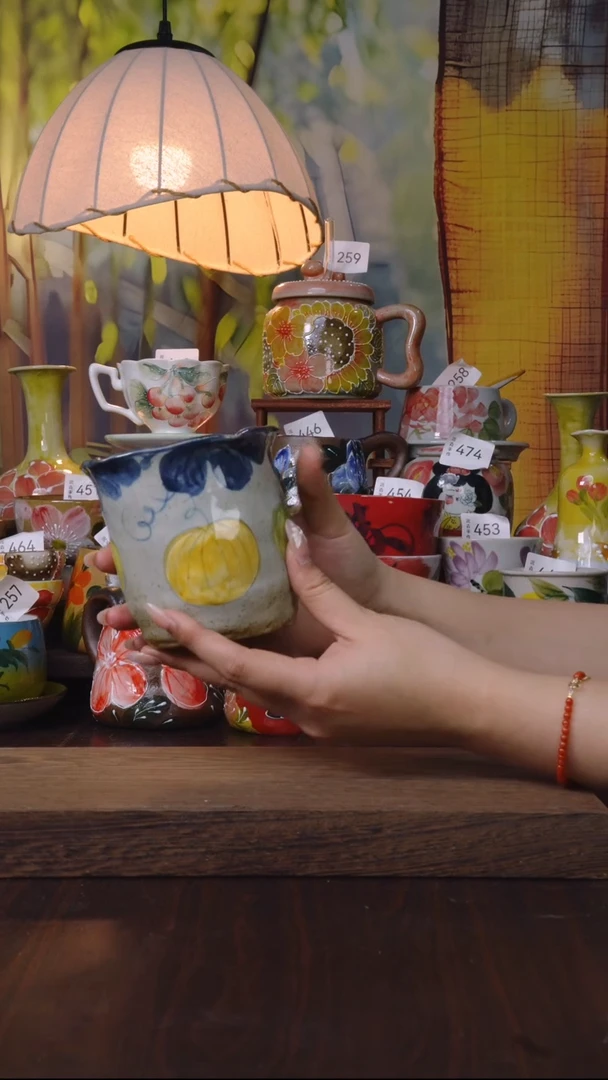 摆件泥垚手作 景德镇手工手绘器物