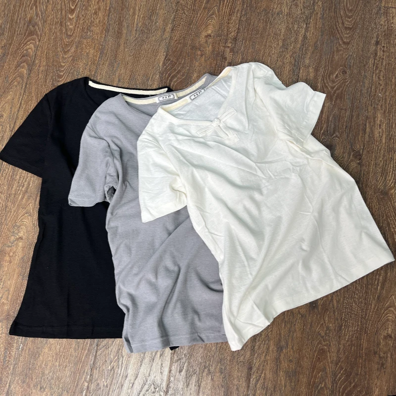 「清仓」国风简约T恤 竹节棉短袖上衣男女同款