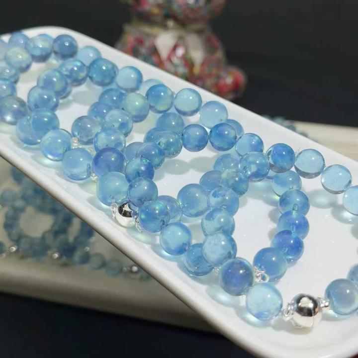 海蓝宝石（充填）虎妞【直播间下单链接二】海蓝宝手链多样性发一