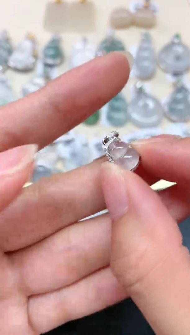 翡翠18K金镶嵌吊坠(不含链)A209|1680