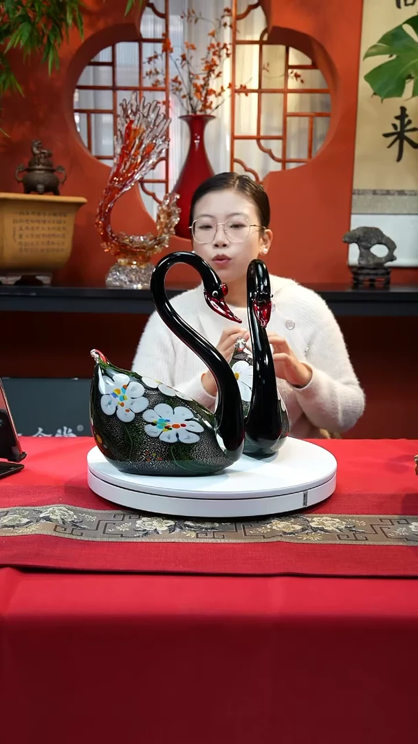手工艺品琉璃天鹅
