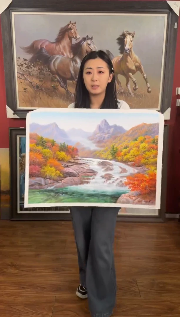 油画【67号】约50*70cm丨朝鲜原创纯手绘孤品油画丨顺丰包邮