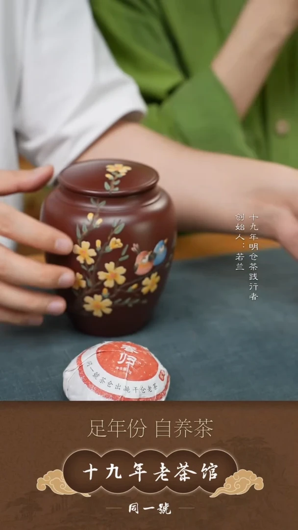 原矿紫砂小醒茶罐+5沱春归
