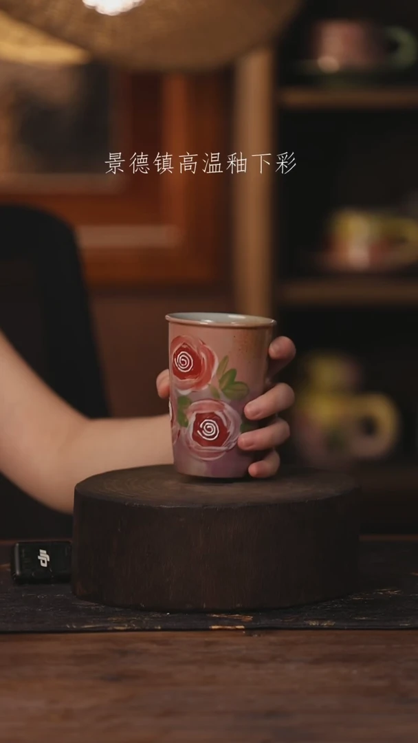 陶瓷景德镇高温釉下手绘陶瓷073