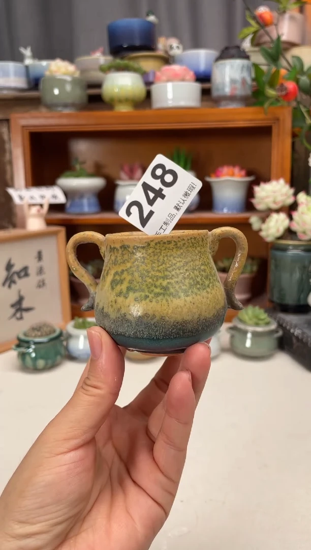 瓷片248知木小芳花盆