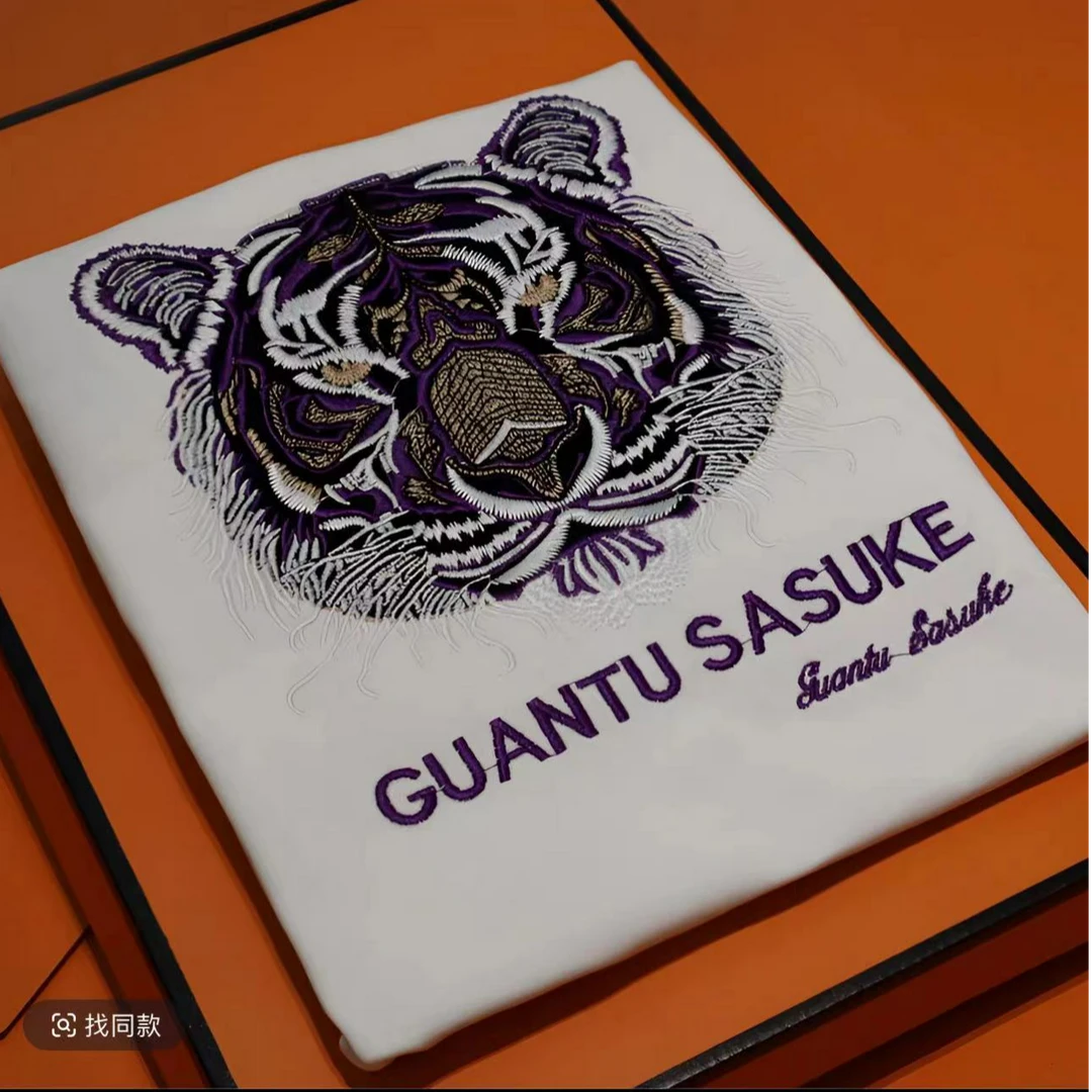 321重磅幼崽小老虎重工刺绣短袖T恤男女同款