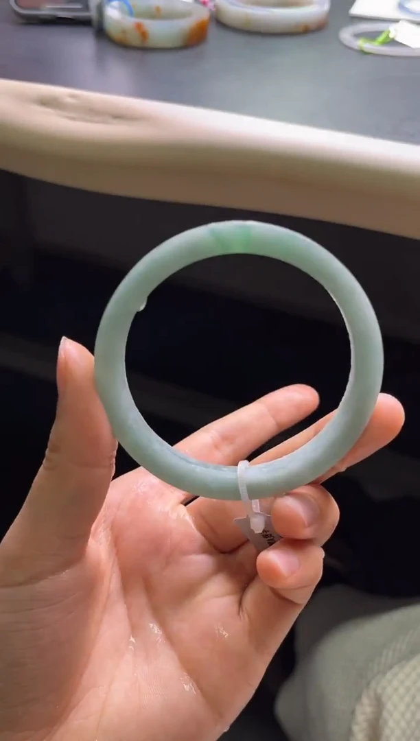 未镶嵌手镯定制翡翠59-61蓝水「定制不退不换」