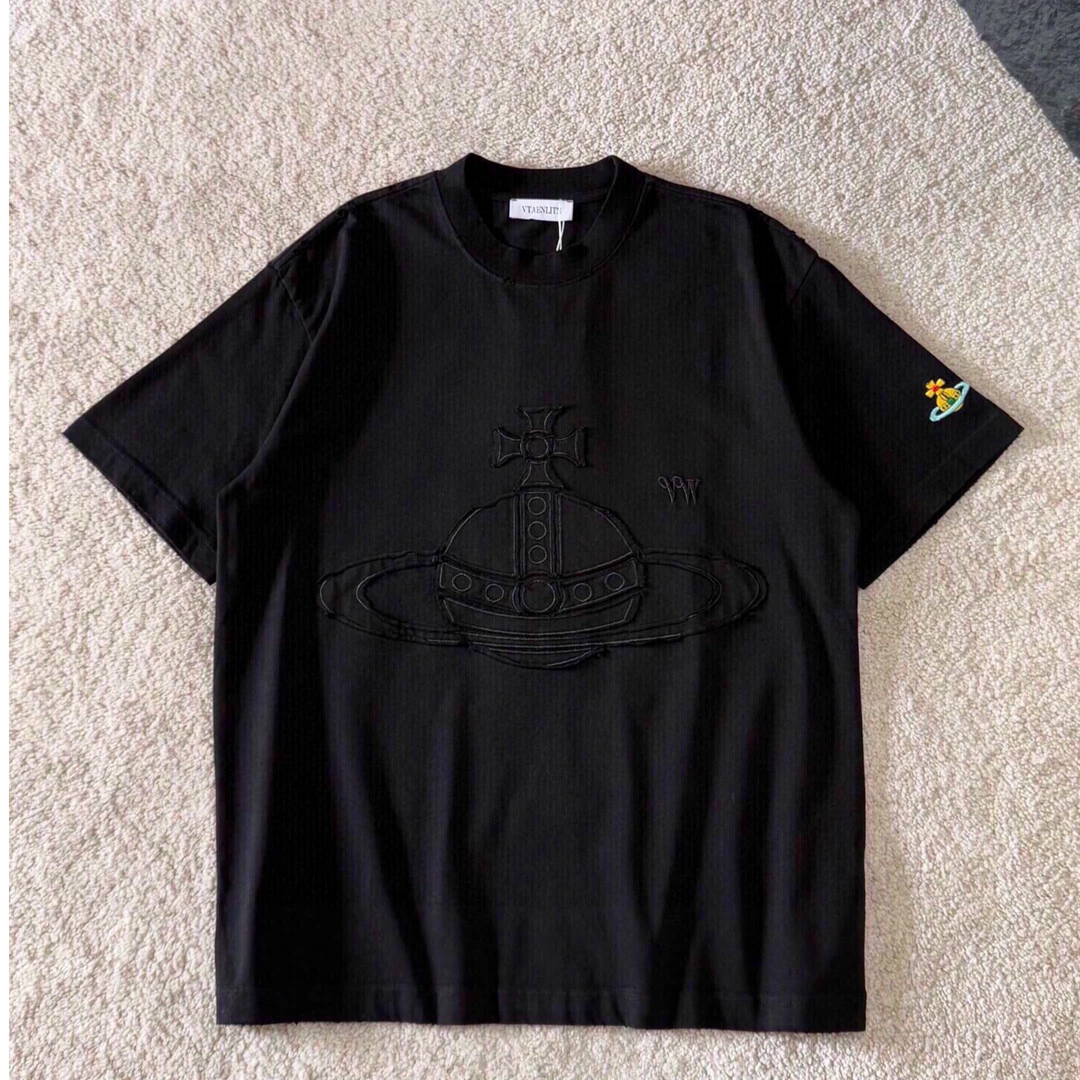 西太某家立体贴布刺绣T恤