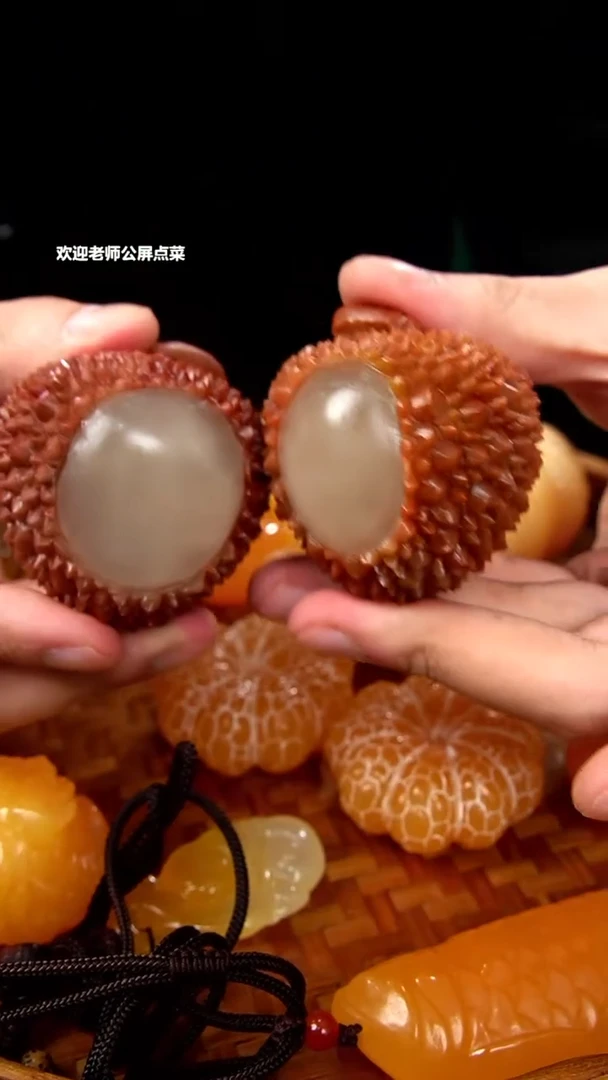 印尼石荔枝手把件