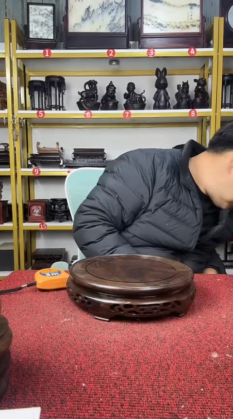 木爱****4非洲黑檀魏霞特价圆底座20CM