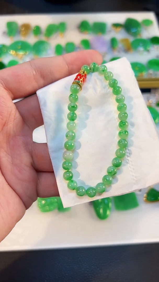 未镶嵌手串翡翠缅料A货/支持复检/一件