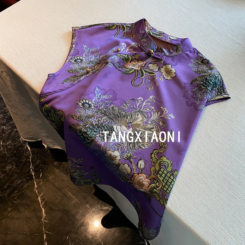 订单出【紫凤凰花】排扣上衣
