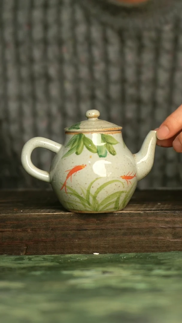 陶瓷青诗集手工手绘瓷器