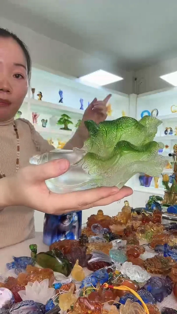 手工艺品琉璃白菜