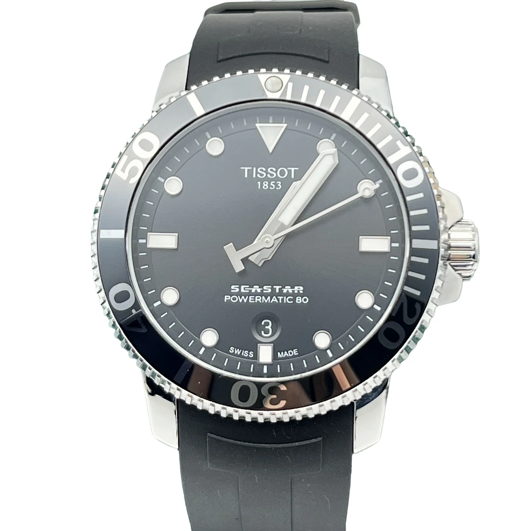 95新 Tissot/天梭 海星/臻耀/男机械黑盘全套/T120/公价6950/43MM