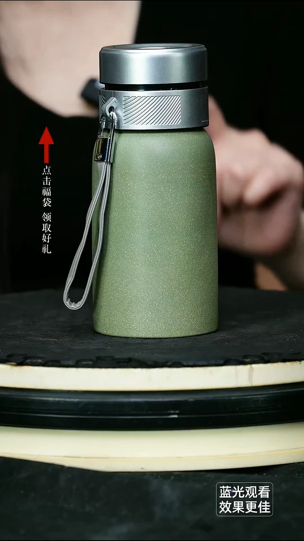 紫砂花盆绿泥车载杯一个