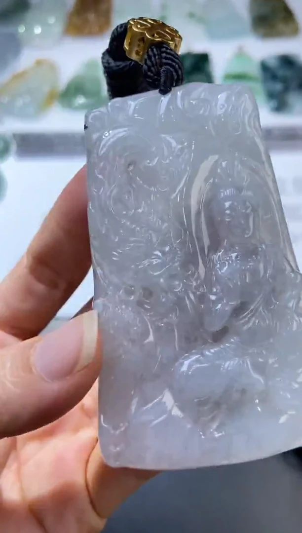 银S925镶嵌挂件翡翠376984 多人