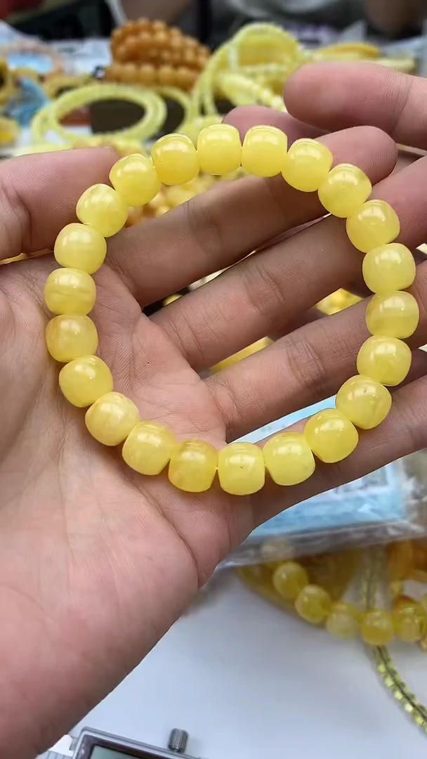 裸石蜜蜡未镶嵌手串