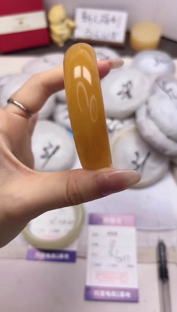石英质玉手镯未镶嵌466-财气镯-圈口56
