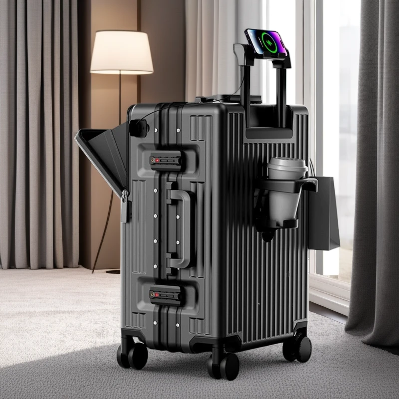 日本漫旅者前开盖行李箱女新款登机拉杆箱20寸箱子旅行箱24男女30