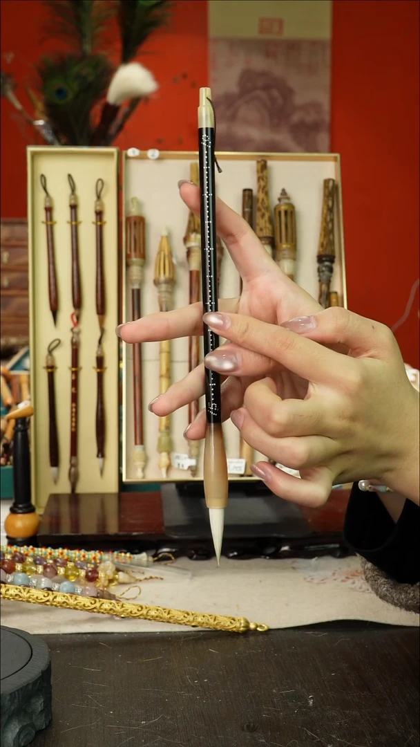 286号闪孤品高货毛笔链接 清水试笔 蘸墨不退