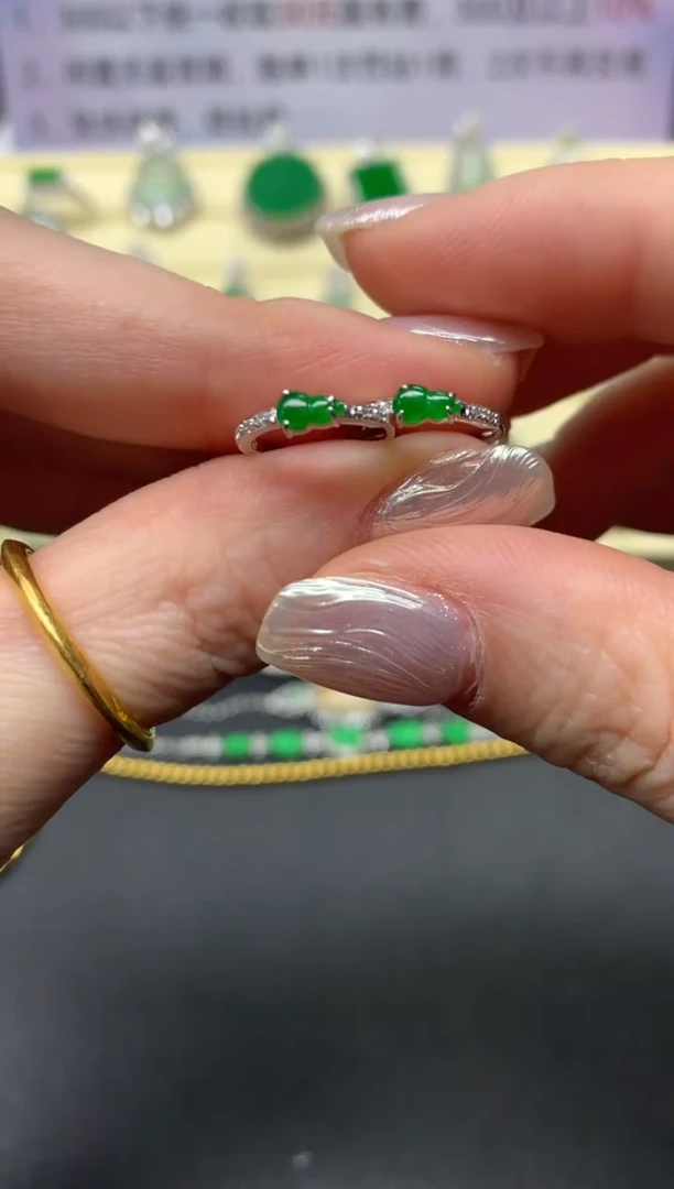 【闪购商品】翡翠耳饰18K金镶嵌耳饰|1100+110