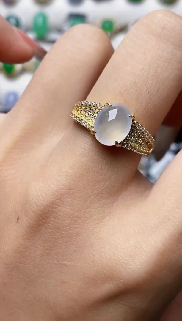 银S925镶嵌戒指翡翠1117