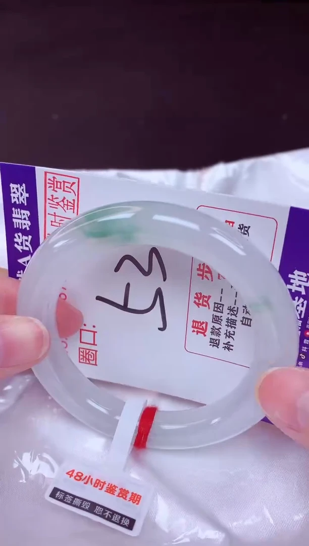未镶嵌手镯翡翠53（48小时鉴赏期 ）