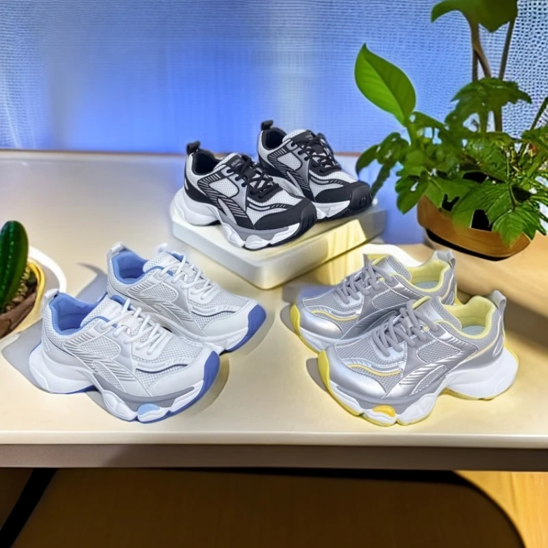 鞋子女款爆款新款秋季网面情侣男女老爹国潮明星同款高跟鞋运动鞋