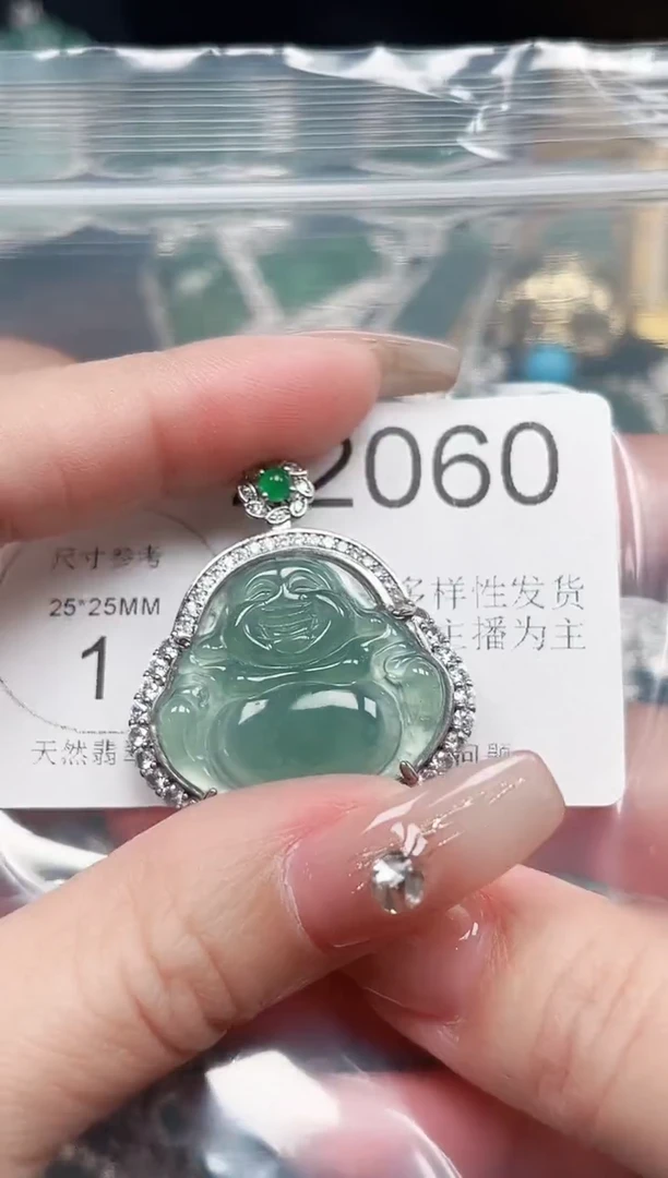 【闪购商品】翡翠颈饰未镶嵌赠皮绳2060