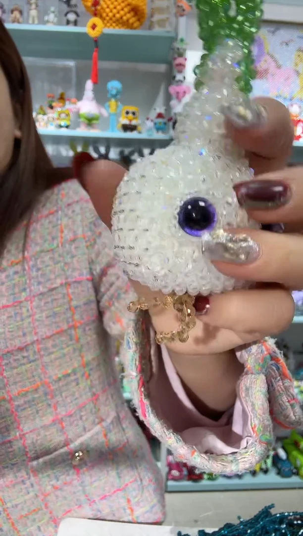 玻璃2616卡10紫色眼睛珠1对