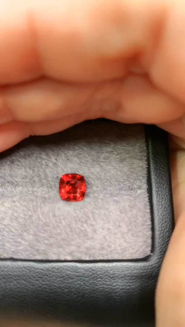 【闪购商品】定制尖晶石裸石未镶嵌枕型 红焦糖色调 1.76ct