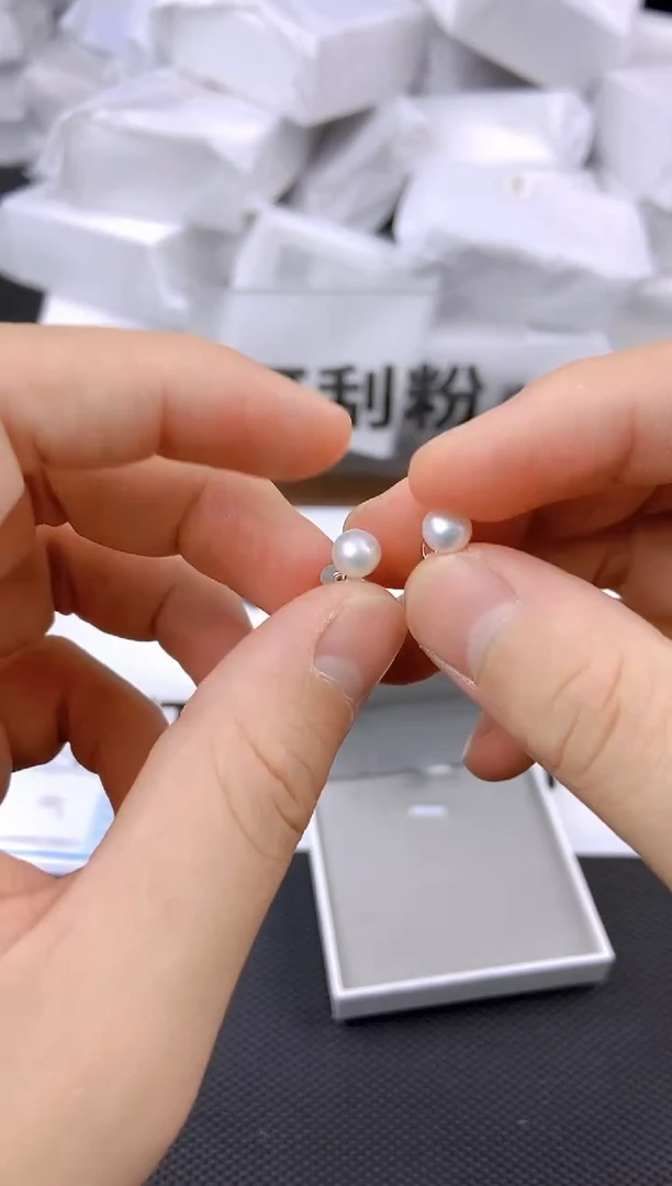 未镶嵌耳饰淡水珍珠ed1012