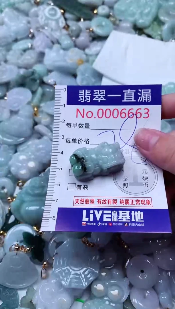 吊坠(不含链)未镶嵌翡翠6663