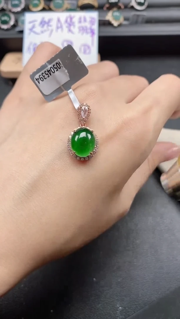 翡翠戒指银S925镶嵌51511