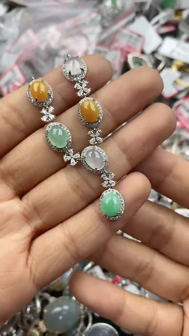 银S925镶嵌戒指翡翠888              2