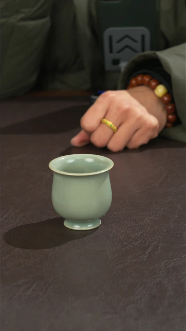 瓷宣宝汝瓷原矿原釉手工作品微微瑕