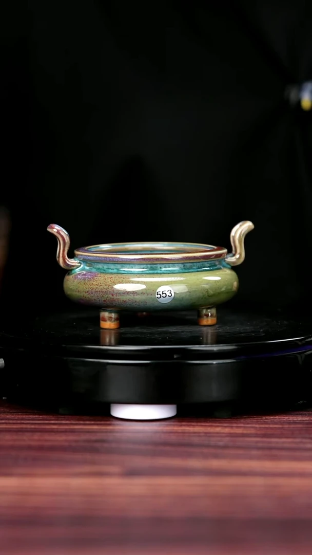 杯子553#李盼龙一级品原矿钧瓷宣德香炉