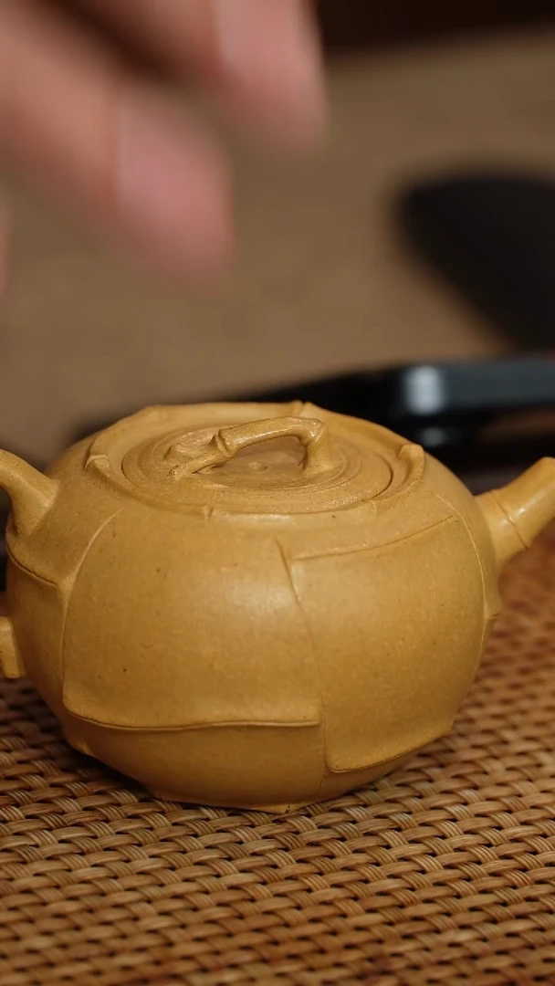 茶壶紫砂原矿黄段圆竹小苹果