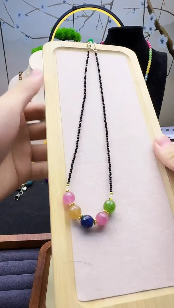 14K金镶嵌颈饰碧玺X82