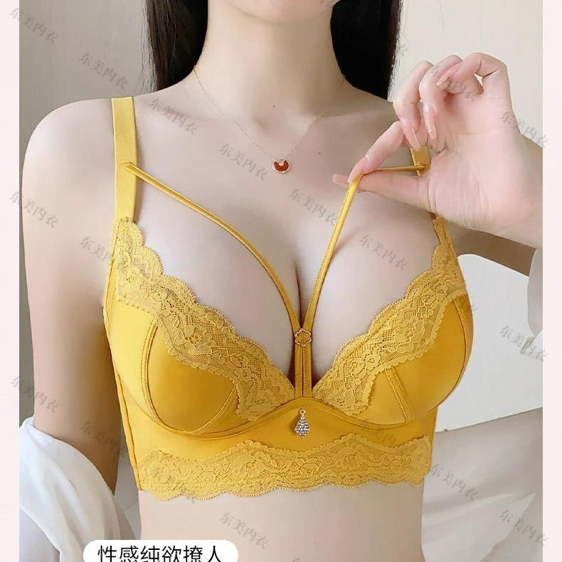 性感小胸显大5cm加厚聚拢9902上托无钢圈文胸内衣四排四扣内衣女